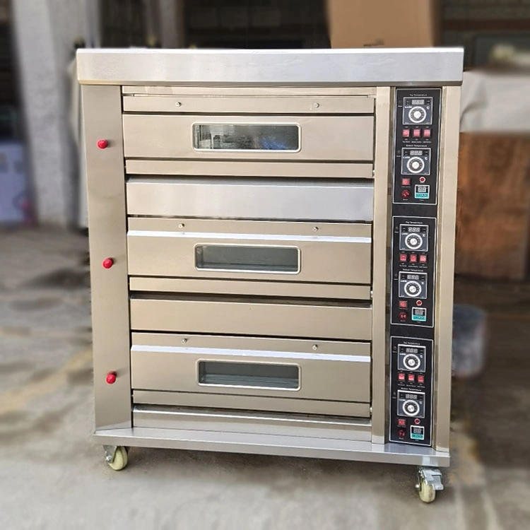 Commercial Industrial Food Baking Equipment Machine Machinery Price Big 1 2 3 4 Deck Gas Electric Cake Horno Pizza Toaster Bread Bakery Baking Oven